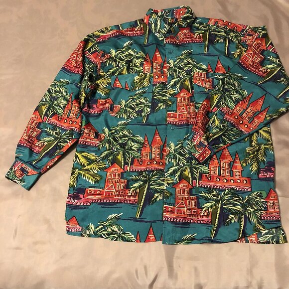 Men's Festive Long Sleeve Silk Shirt - Picture 7 of 8